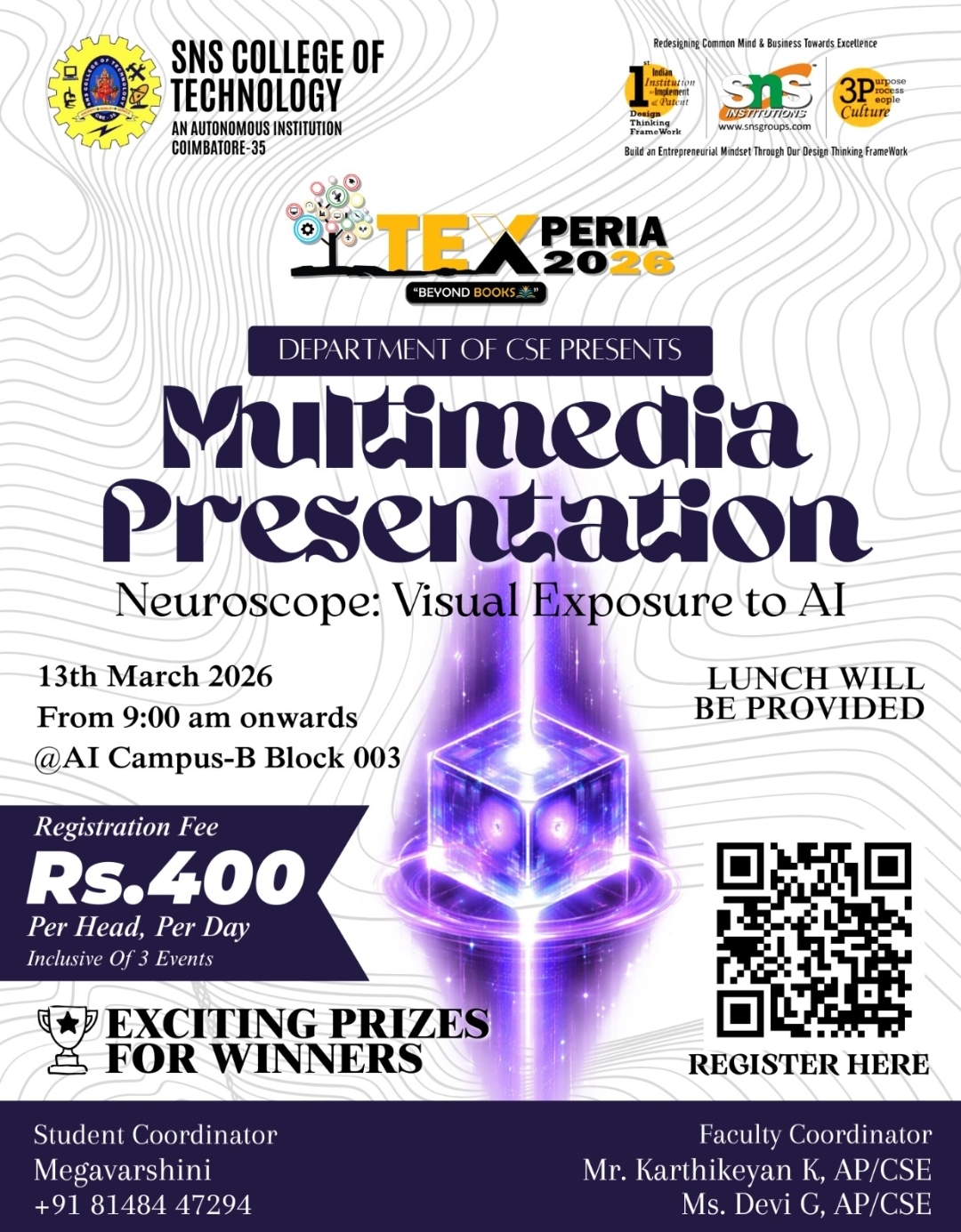 Neuroscope: Visual Exposure to AI 2026 Technical Event Poster 